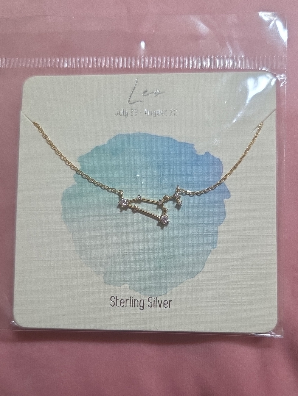 Constellation Sterling Silver Necklace in Gold Tone